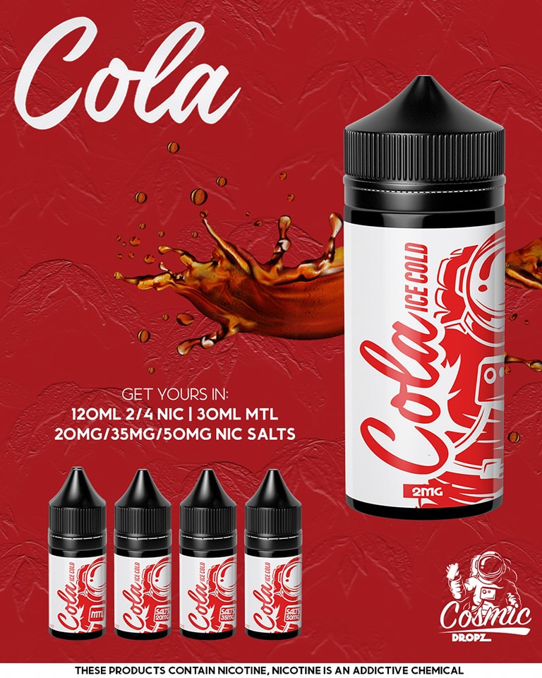 Cosmic Dropz Cola Ice Nic Salts