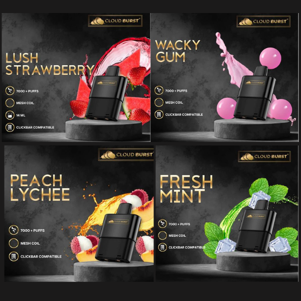 Click Bar 7000 Puff Flavour Cartridges 5% per Cartridge