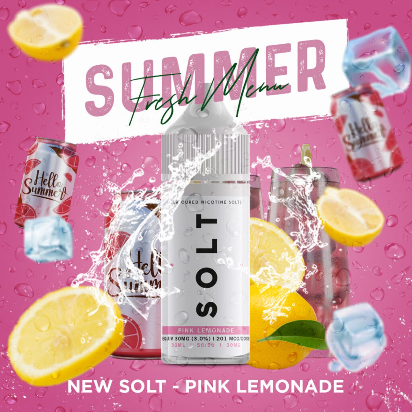 SOLT Black Ice/Pink Lemonade Nic Salts 30ml 30mg