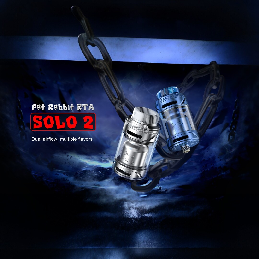 thumbnail image 2 of HELLVAPE - FAT RABBIT SOLO RTA GLASS 5.5ML (Best Prices In Europe 2 of 13