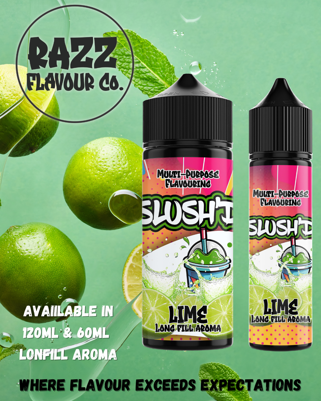 Razz Flavour Co. Slush'd Longfill - Flavour Shot Only