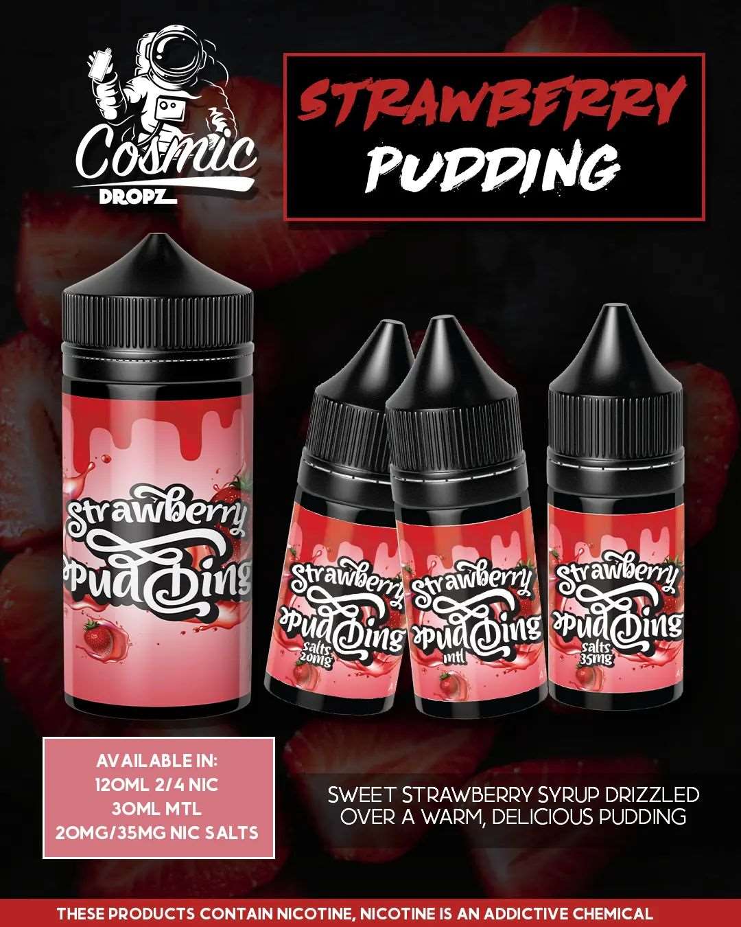 Cosmic Dropz - Pudding Nic Salts 30ml 20mg