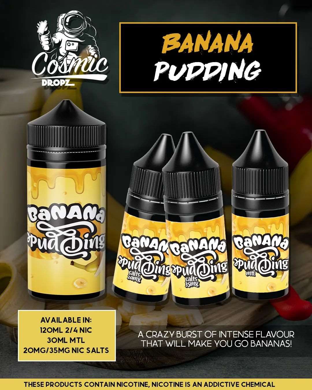 Cosmic Dropz - Pudding Nic Salts 30ml 20mg