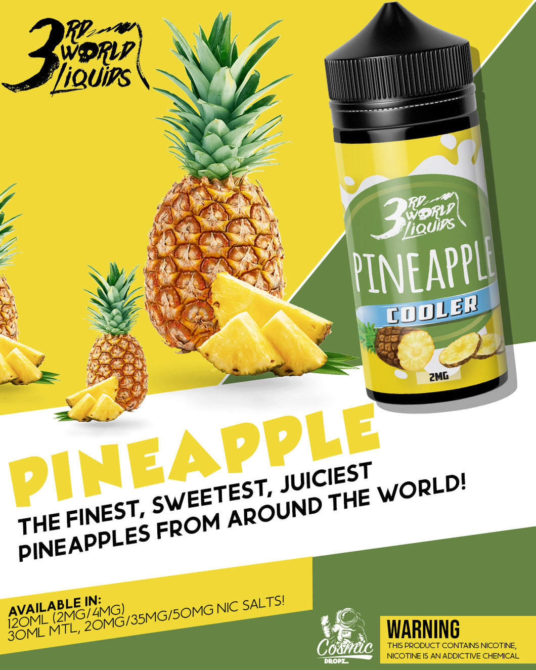 Cosmic Dropz Pineapple Cooler Nic Salts 30ml 35mg