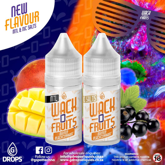 G-Dropz Wack-O-Fruits Mango Blackcurrent Nic Salts 30ml