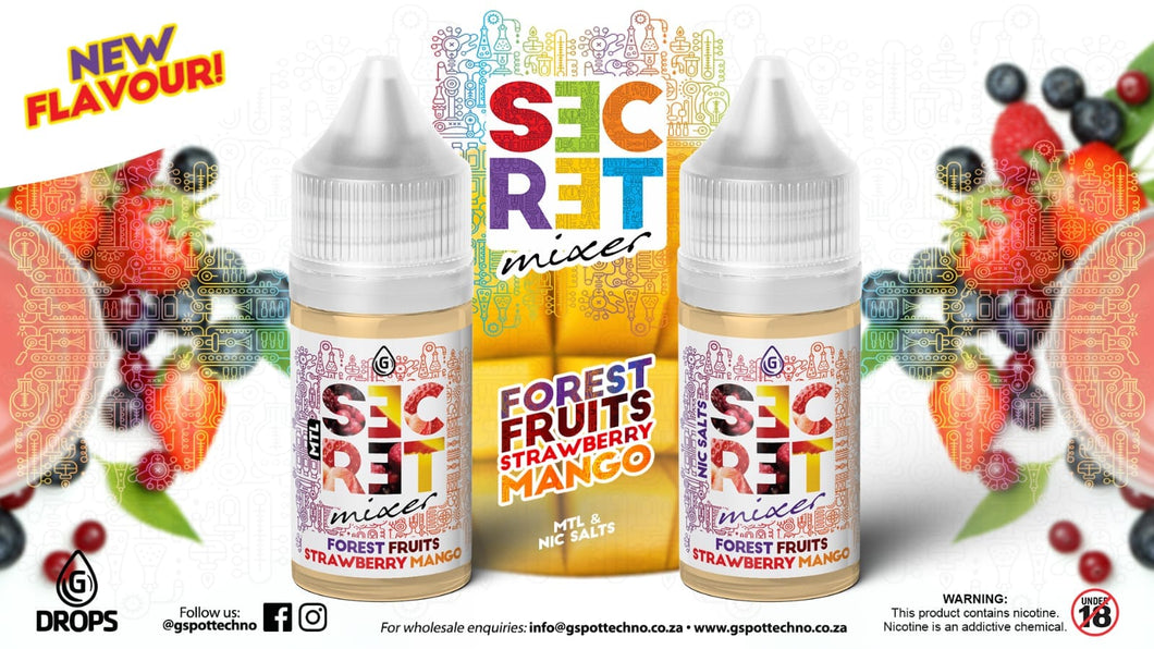 G-Dropz Secret Mixer Forrest Fruits Nic Salts 30mg 30ml
