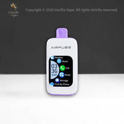 AIRFUZE device with digital display on a dark background