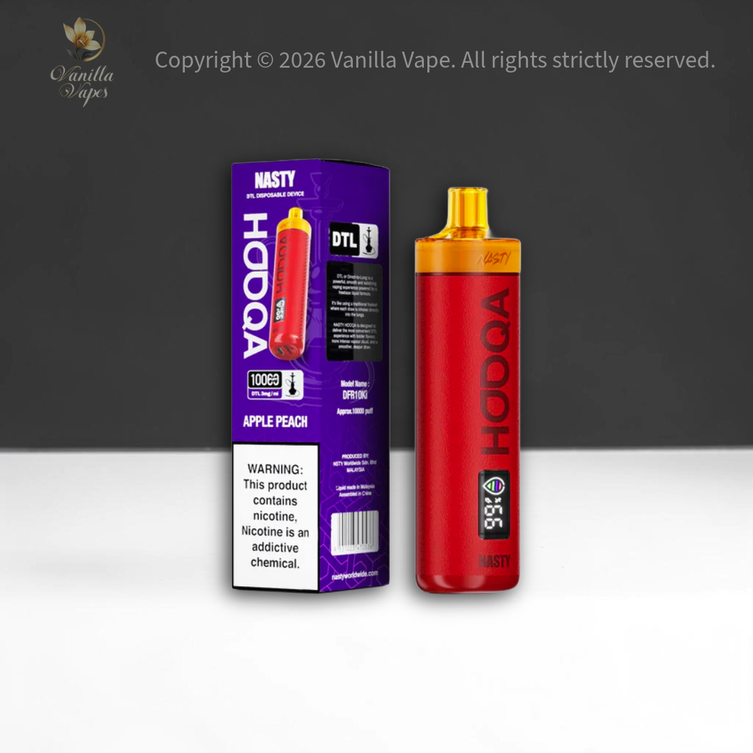 Nasty Hooqa DTL 3mg 10000 Puff Disposable  Vanilla Vape