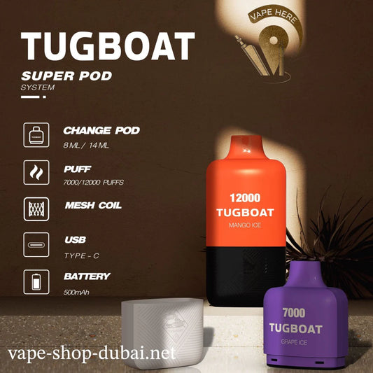 Tugboat Super 12000 Puff Disposable Cartridge 5%