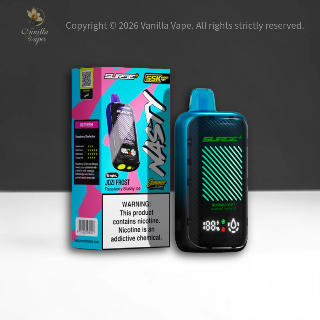 Nasty Surge 55000 Puff Disposables 5% Vanilla Vape Nasty Surge 55000 Puff Disposables 5% Vanilla Vape