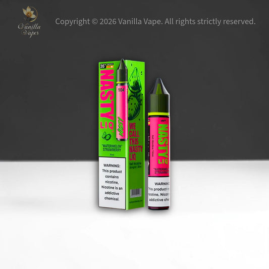 Vanilla Vape product packaging with a dark gray background