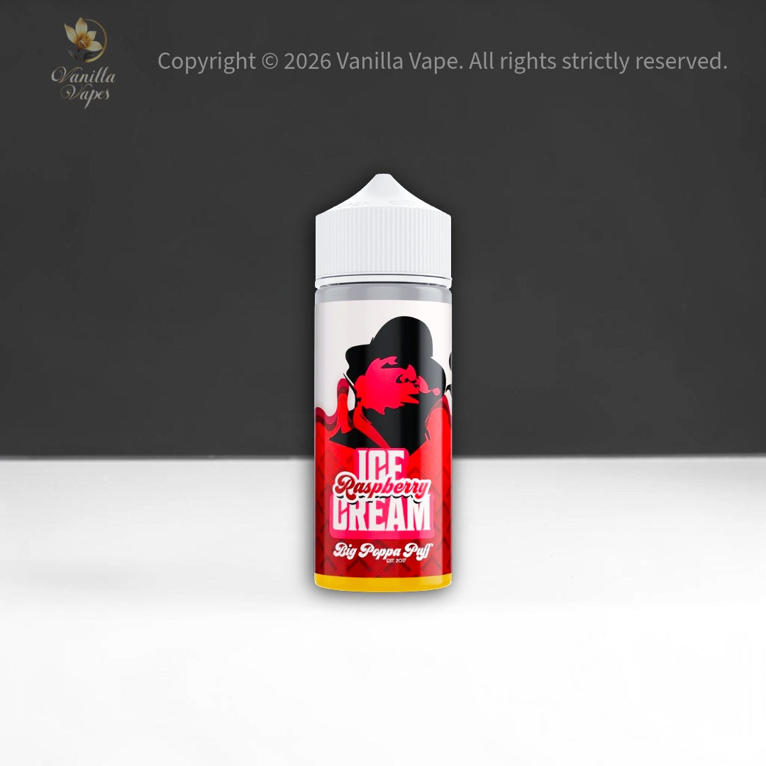 Big Poppa Puff Longfill 120ml Raspberry Ice Cream - Flavour Shot Only