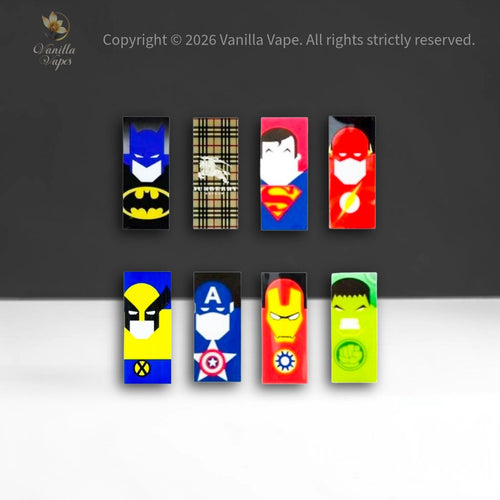 Cartoon Super Hero Battery Wraps 18650 Assorted