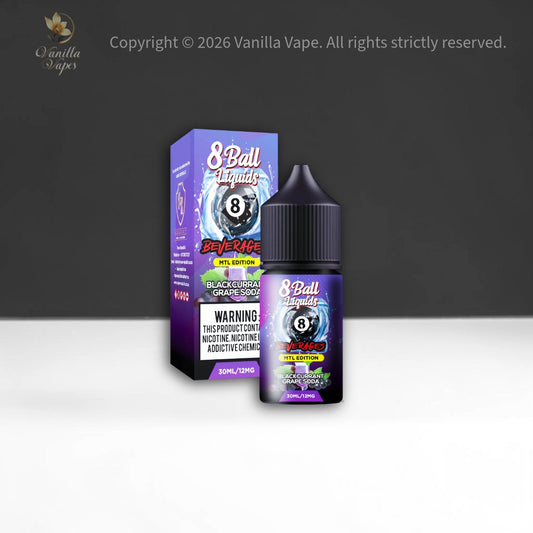 8 Ball Beverages Blackcurrant Grape Soda MTL 12mg 30ml