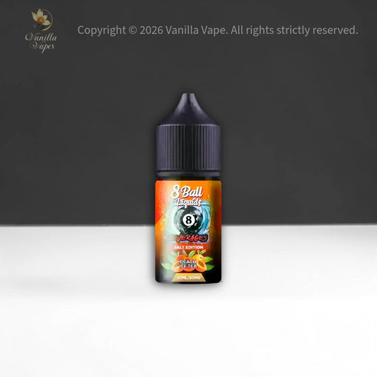 8 Ball E-Liquids Peach Ice Tea Nic Salts 30ml
