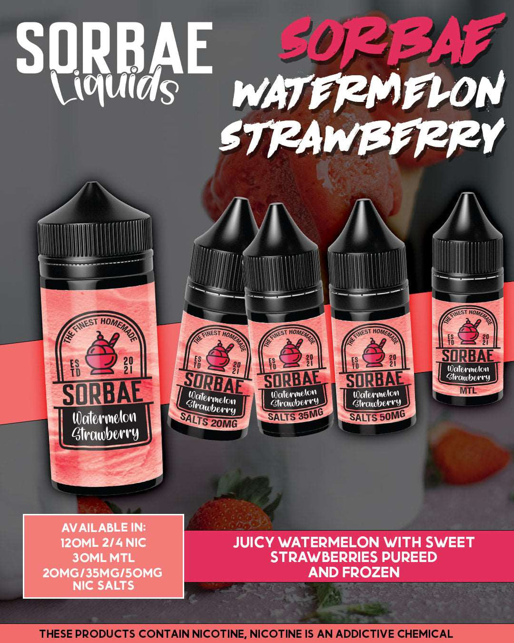Cosmic Dropz - Watermelon Strawberry Nic Salts 30ml