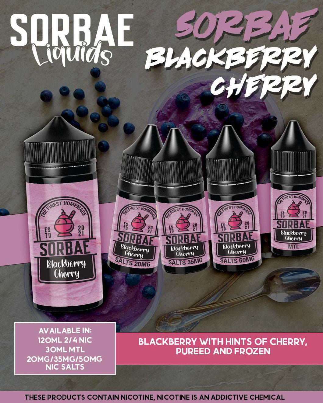 Cosmic Dropz -  Sorbae Blackberry Cherry Nic Salts 30ml