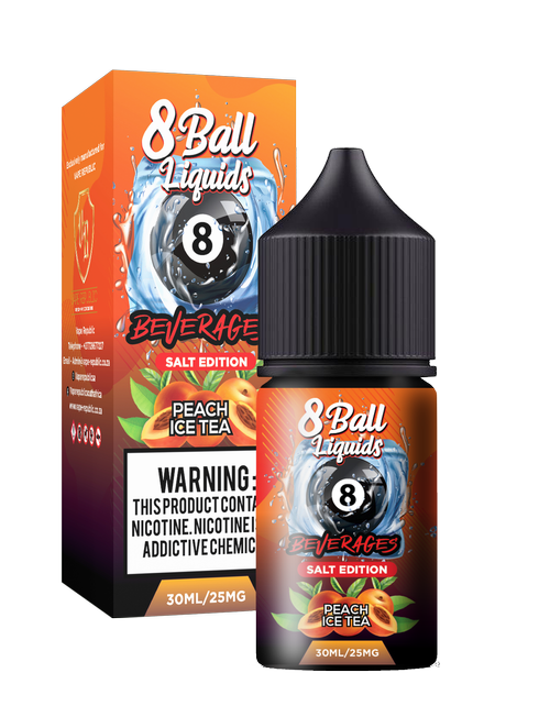 8 Ball E-Liquids Peach Ice Tea Nic Salts 30ml