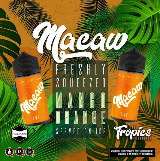 Hazeworkz -Tropics Macaw 100ml 2mg