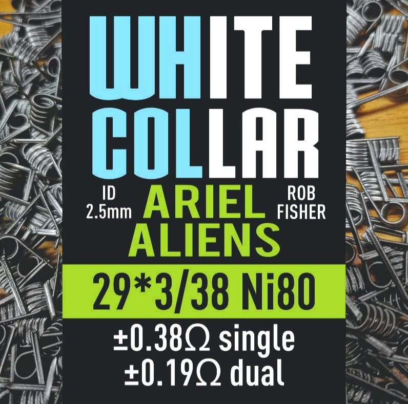 White Collar Ariel Aliens - Blue/Green