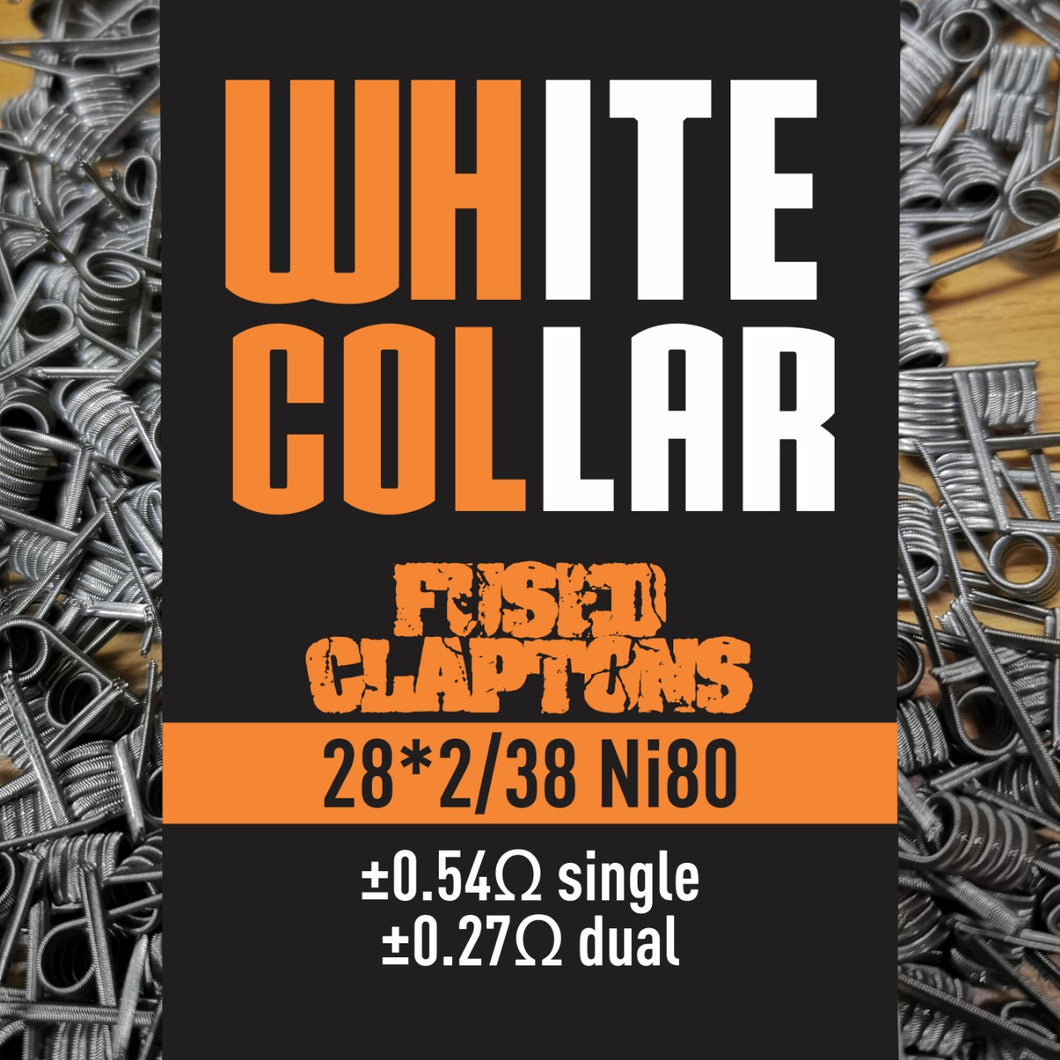 White Collar Fused Claptons - Orange