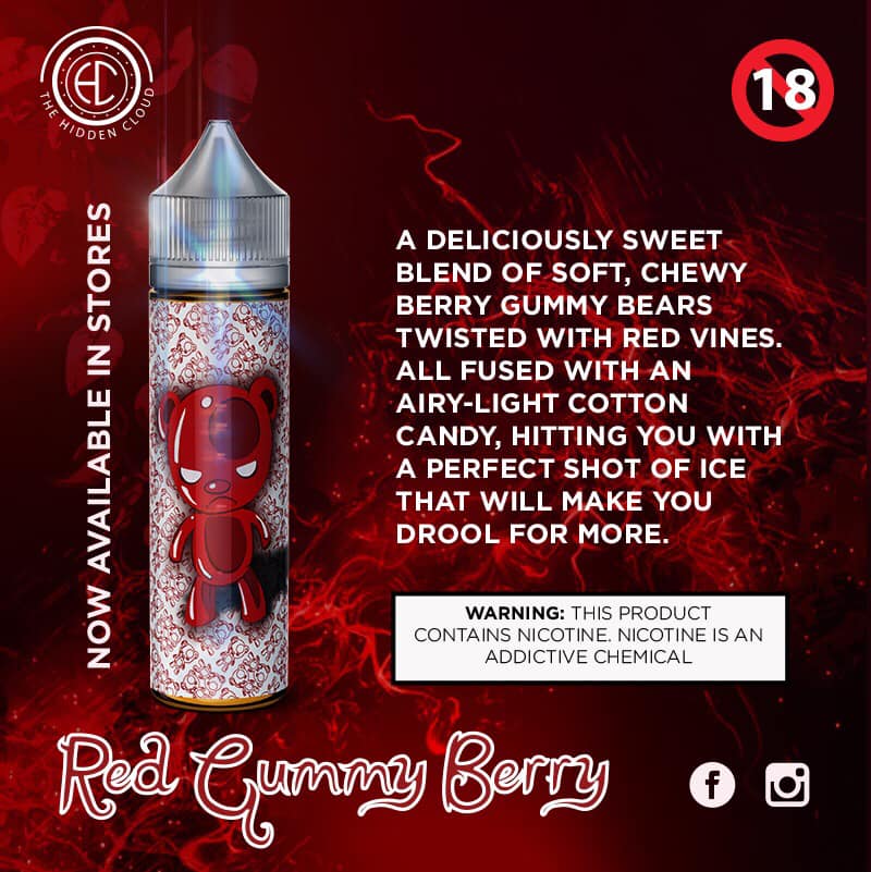 The Hidden Cloud - Red Gummy Berry 120ml 3mg