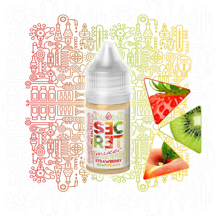 G-Dropz Secret Mixer Strawberry Kiwi Peach Nic Salts 30ml 30mg